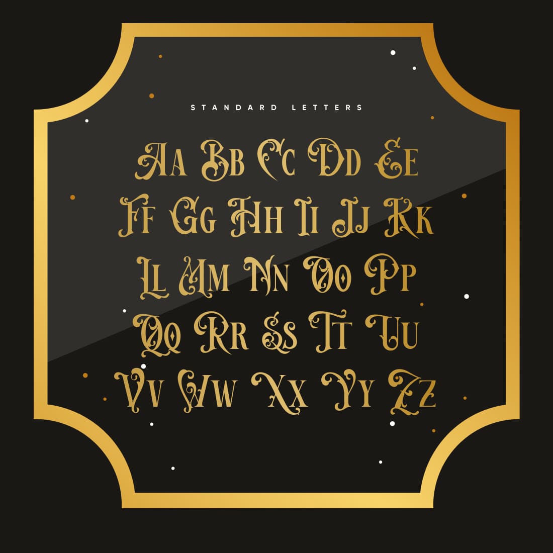Victorian Decade Free Font Alphabet Preview Image.