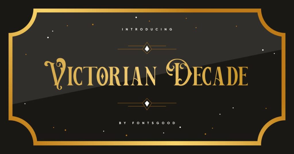 Victorian Decade Free Font Facebook Collage Image.