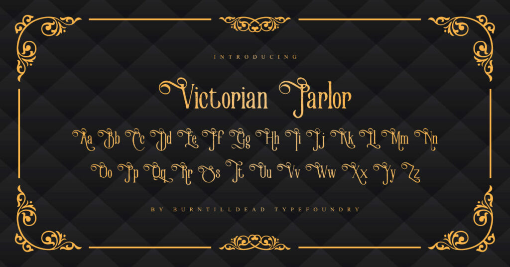 Victorian Parlor Free Font Facebook Collage Image by MasterBundles.