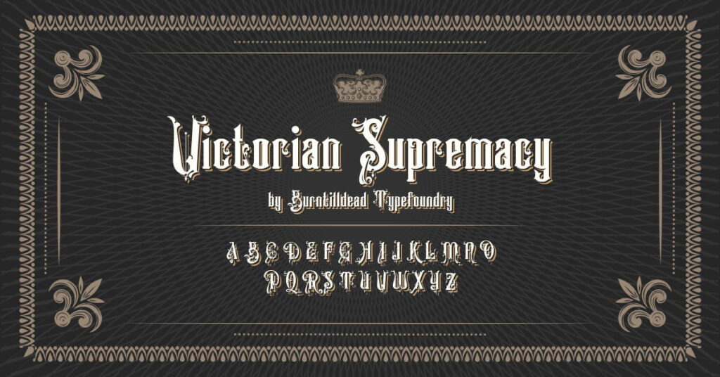 Victorian Supremacy Free Font MasterBundles Facebook Collage Image.
