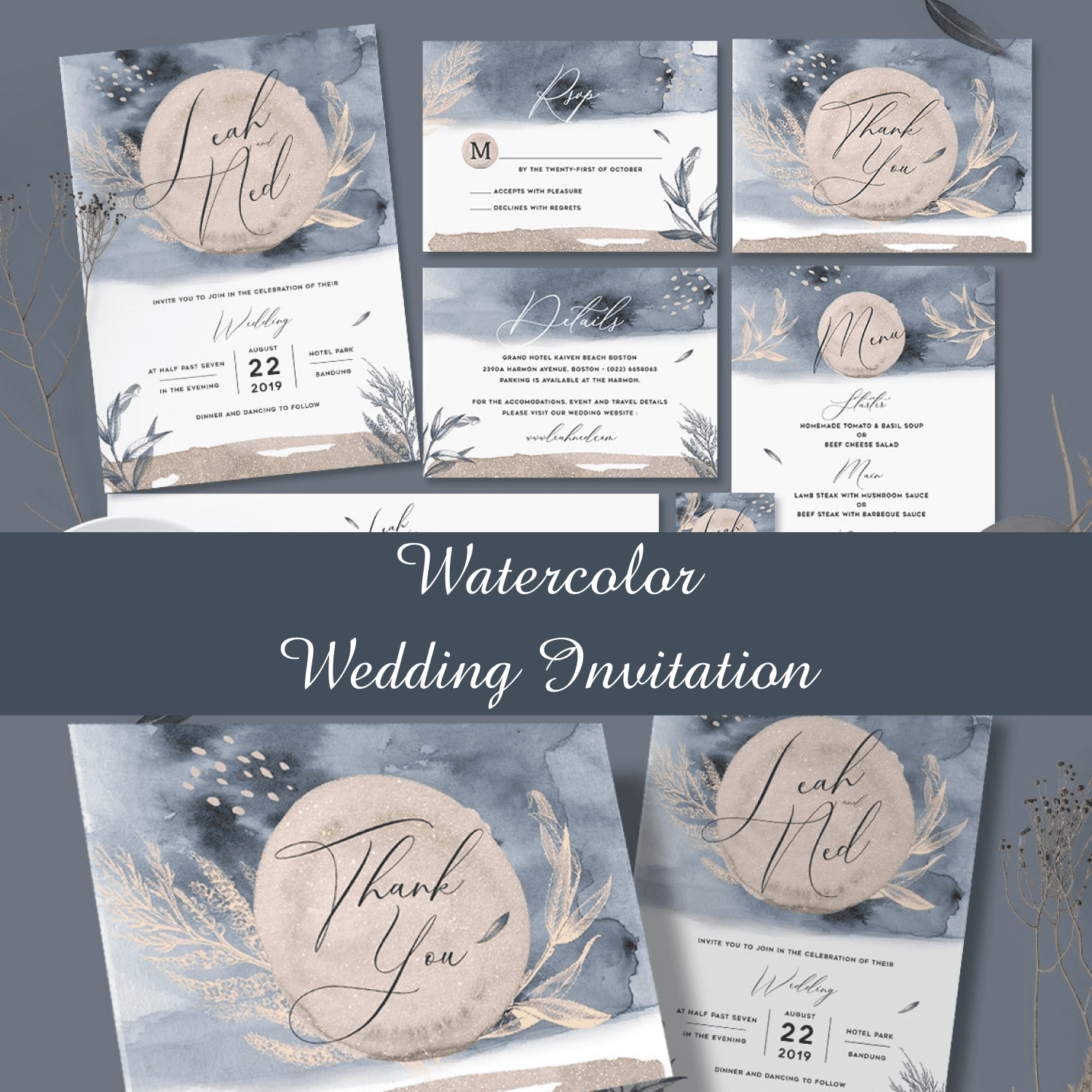 Watercolor Wedding Invitation preview 1500x1500 1