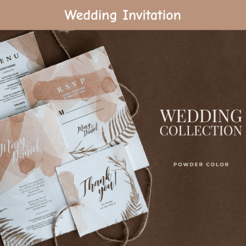Wedding Invitation cover image.