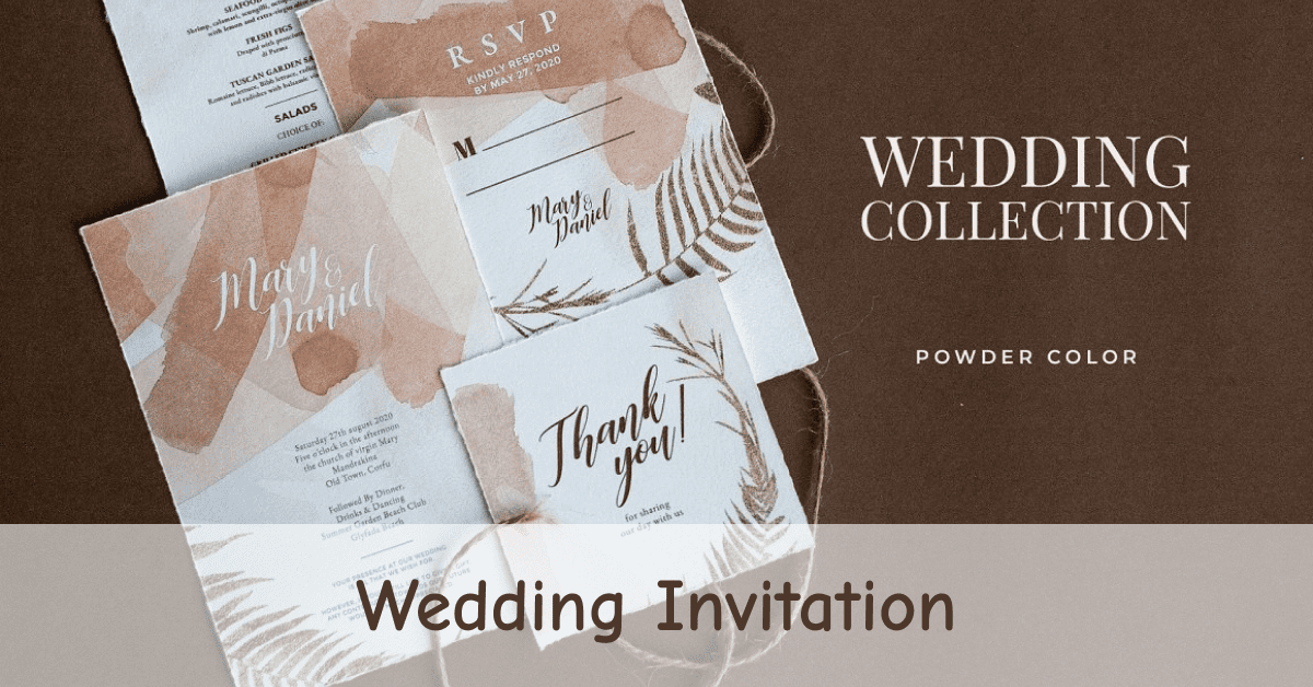 Wedding Invitation facebook image.