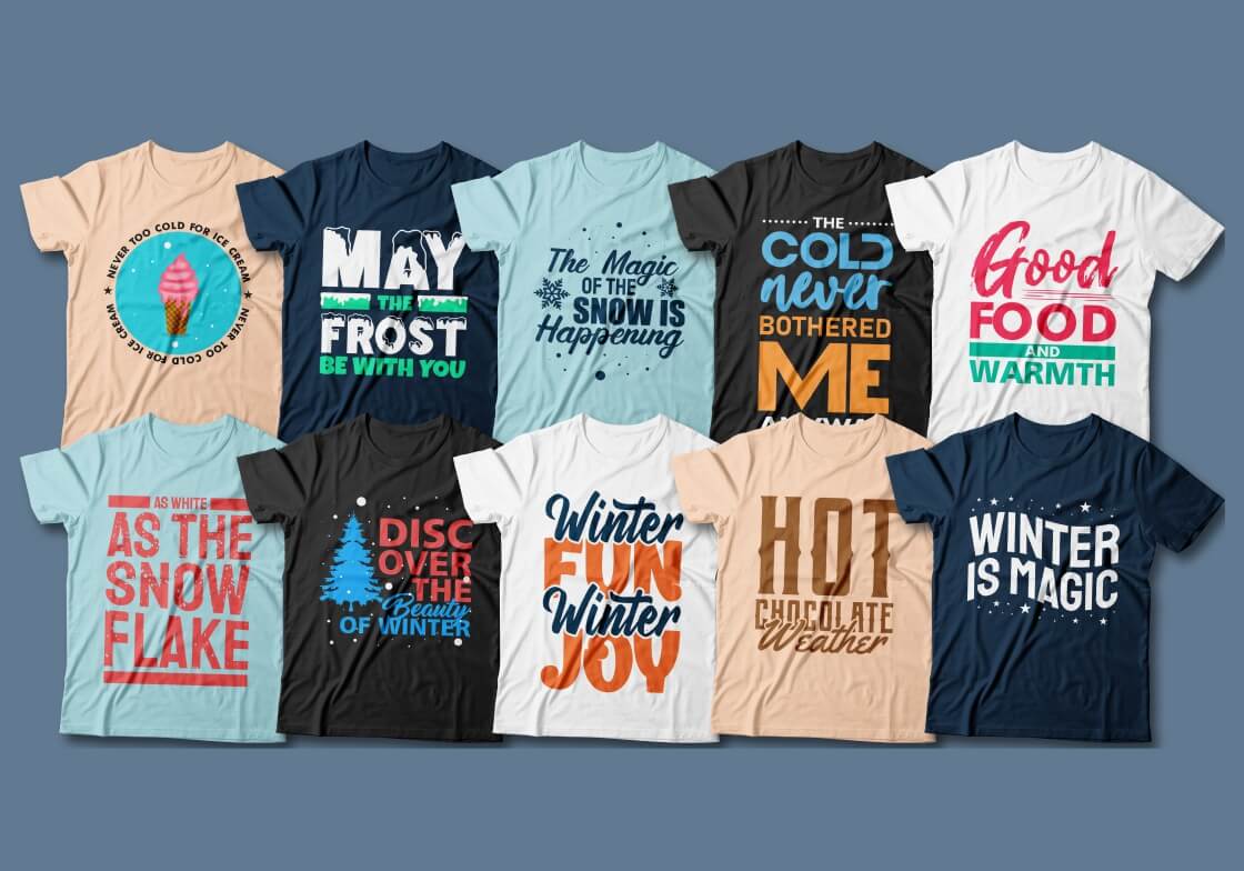 Winter Quotes T-Shirt Bundle preview.