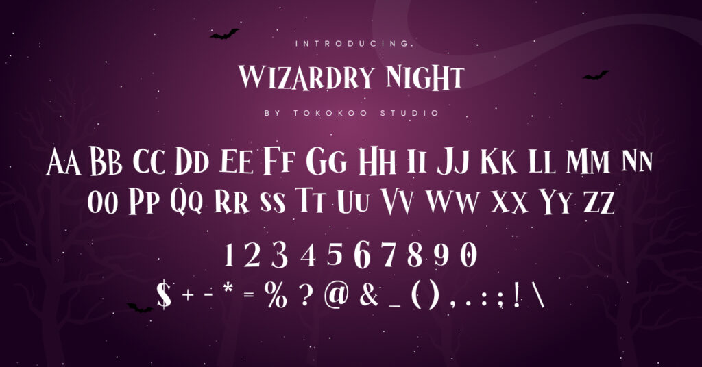 Wizardry Night Free Font Facebook Collage Image by MasterBundles.
