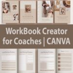 WorkBook Creator for Coaches CANVA cover image.