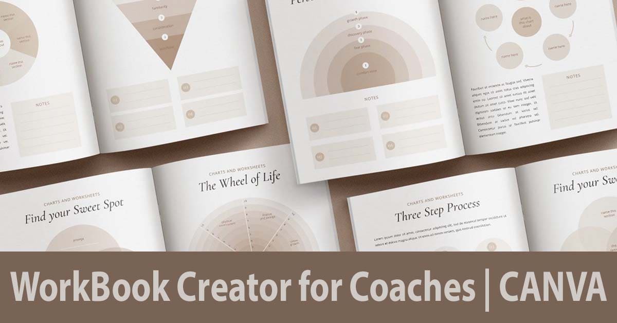 WorkBook Creator for Coaches CANVA facebook image.