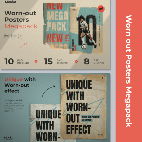 Worn out Posters Megapack preview image.