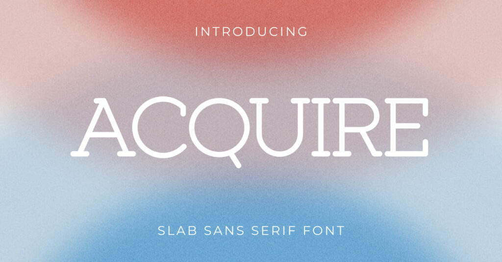 Acquire slab sans serif font Facebook Collage Image by MasterBundles.