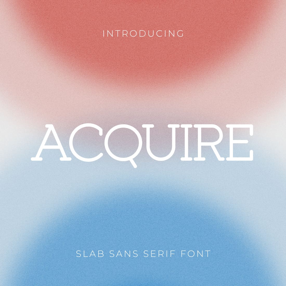 Acquire slab sans serif font main cover.
