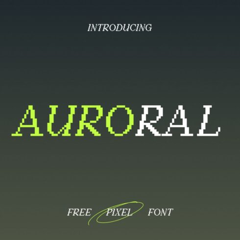 Auroral pixel font main cover by MasterBundles.