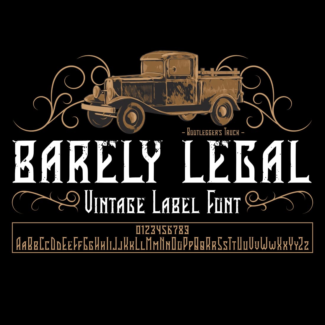 Barely Legal Layered Font main cover.