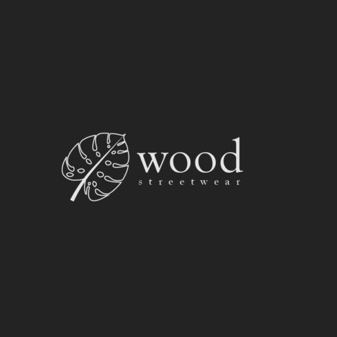 black wood logo.