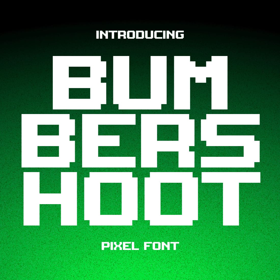 Bumbershoot pixel font main cover by MasterBundles.
