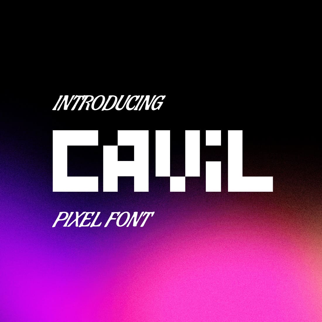 Cavil pixel font main cover by MasterBundles.