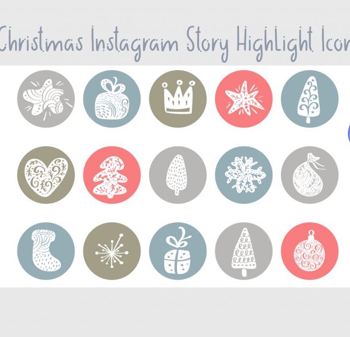 christmas instagram highlight story icons cover image.