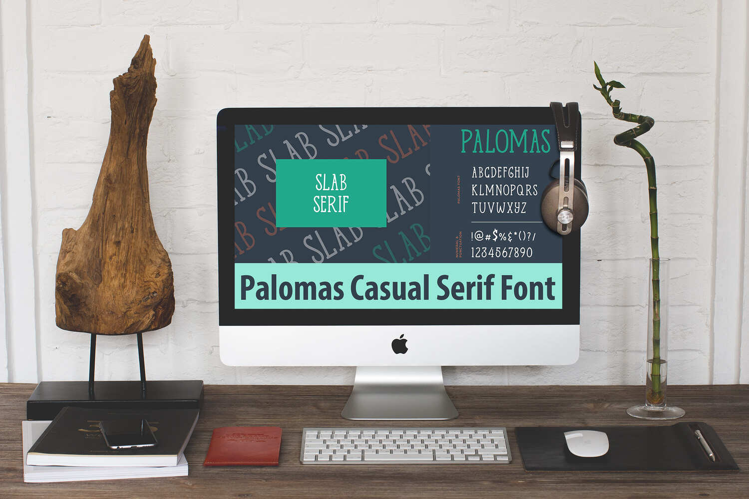 Palomas Casual Serif Font Symbols Preview - Slab Serif On The Monoblock.