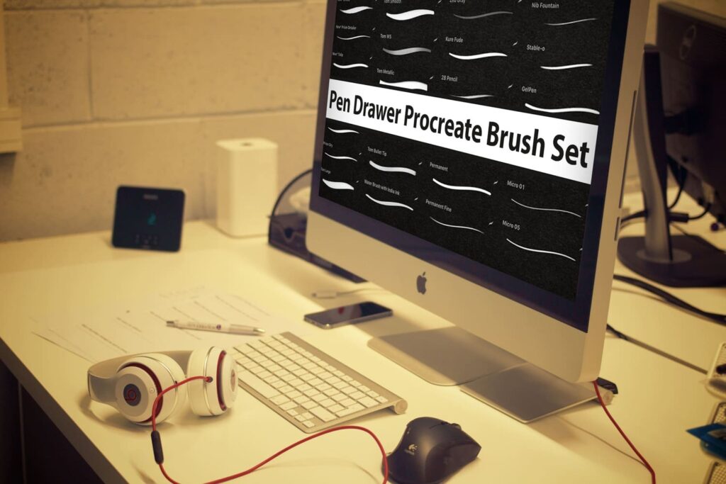 Pen Drawer Procreate Brush Set MasterBundles