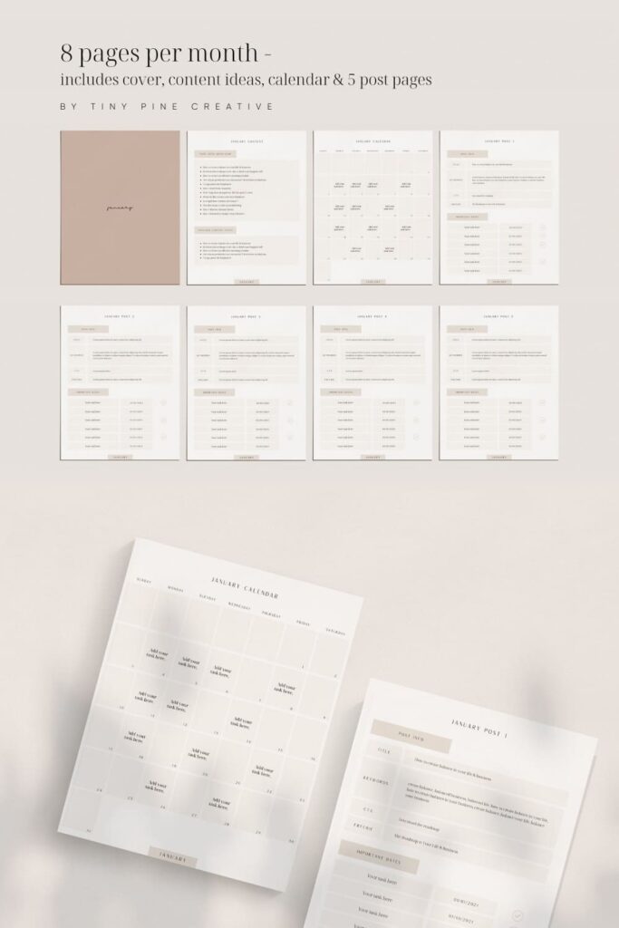 Content Calendar | Planner Template – MasterBundles