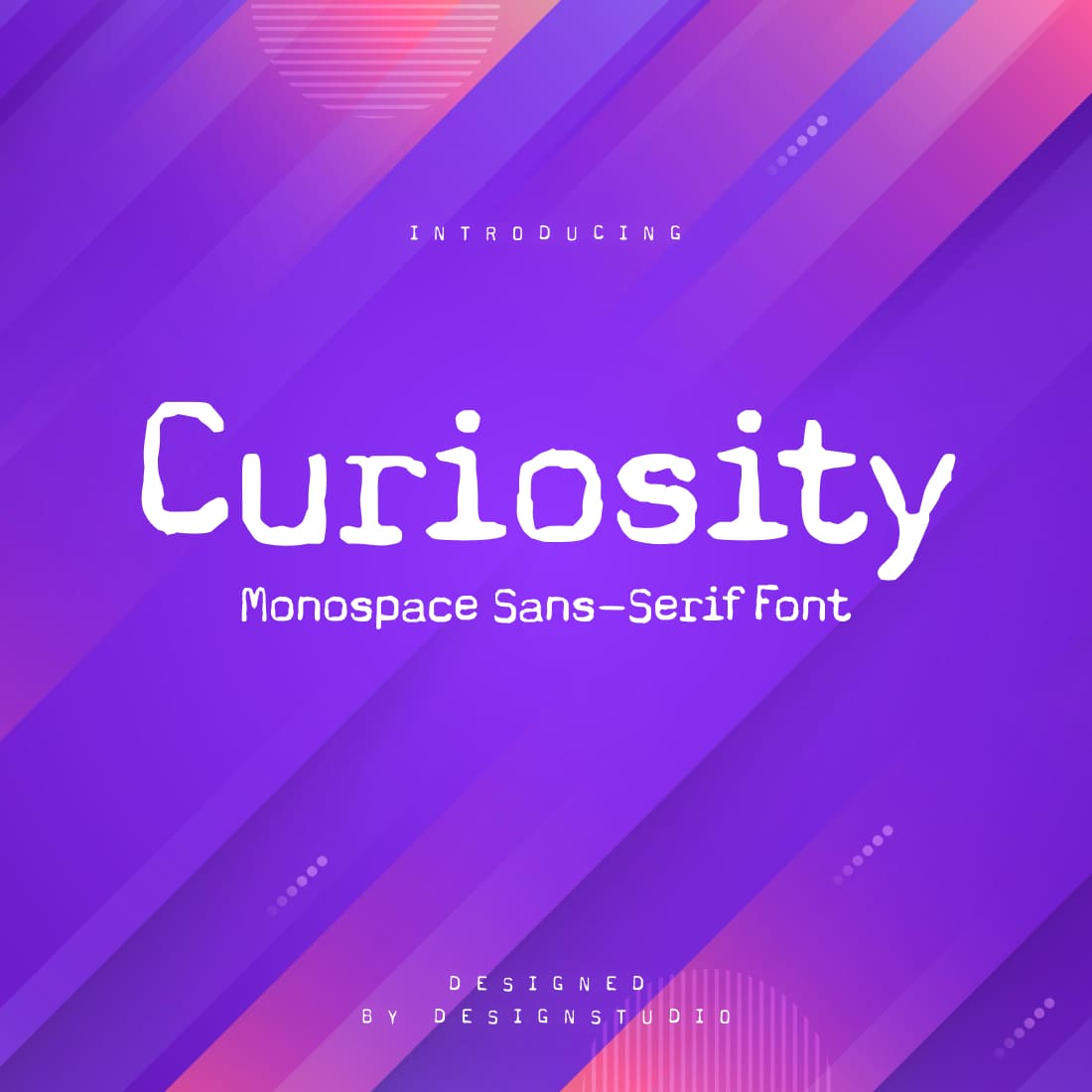 Curiosity Monospace Sans-Serif Font main cover.