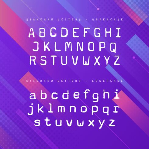 Curiosity Monospace Sans-Serif Font standart letters preview.