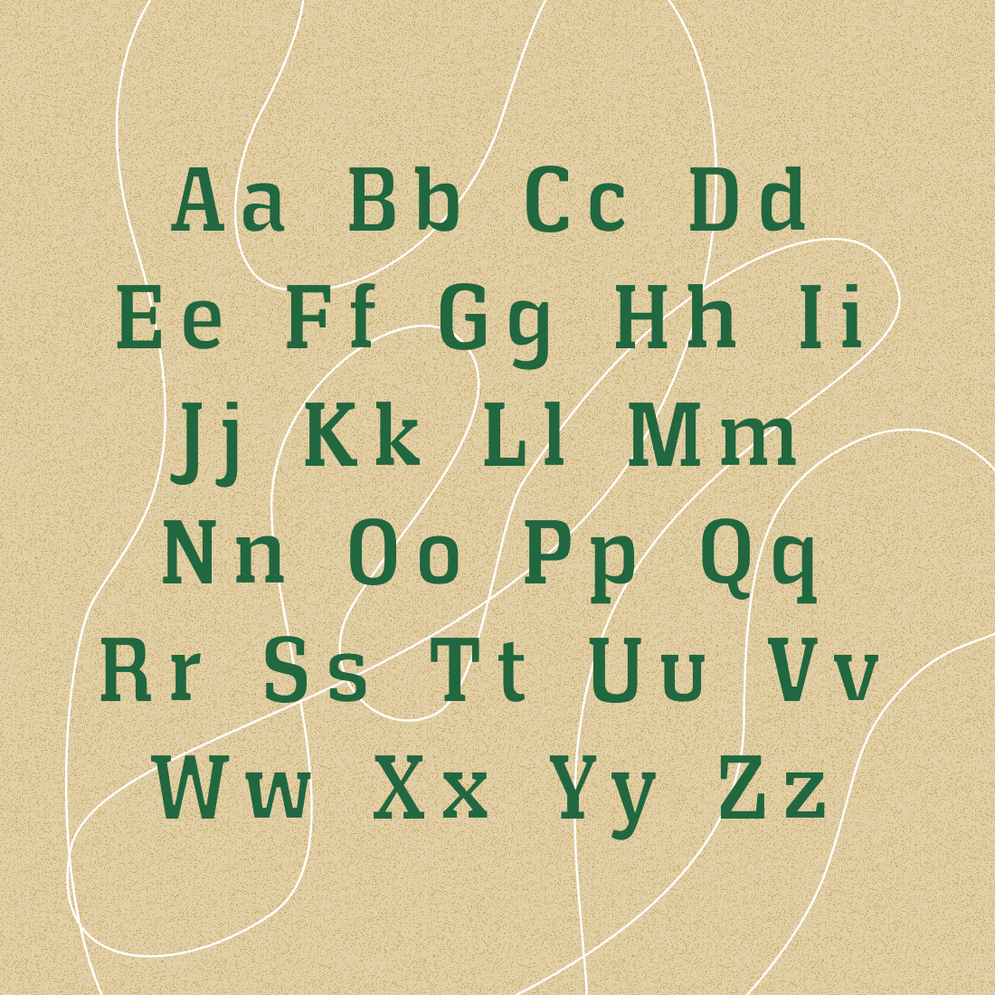 Dulcet Slab Sans Serif Font MasterBundles cover with alphabet.