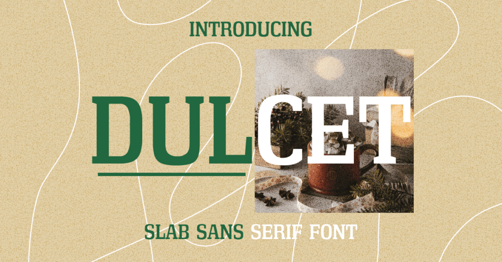 Dulcet Slab Sans Serif Font facebook collage image by MasterBundles.