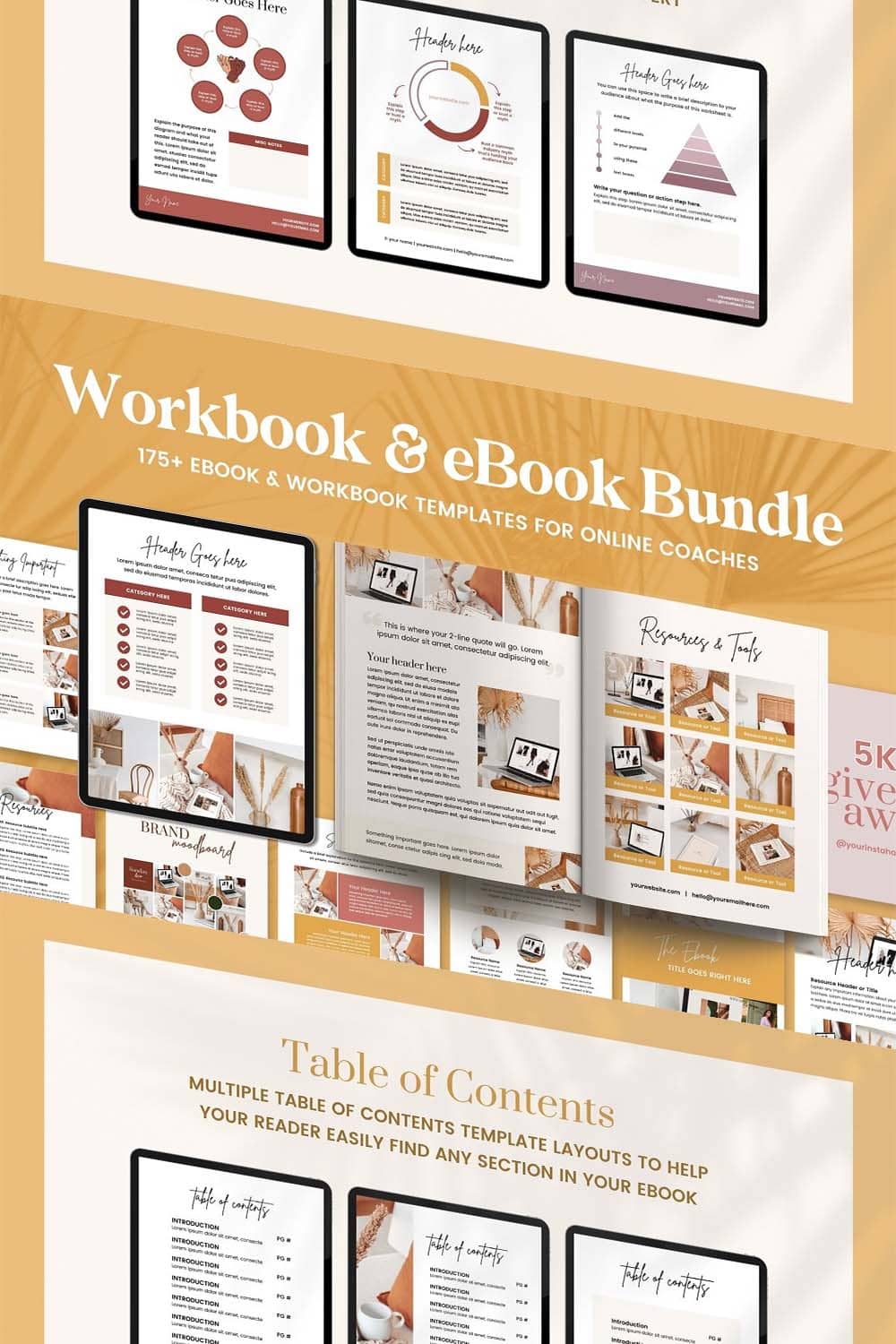 ebook workbook coach bundle canva pinterest images.