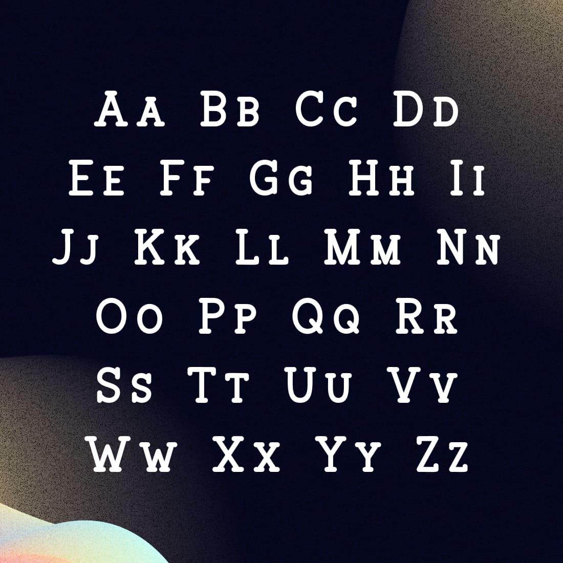 Fecund Slab Sans Serif Font MasterBundles cover with alphabet.