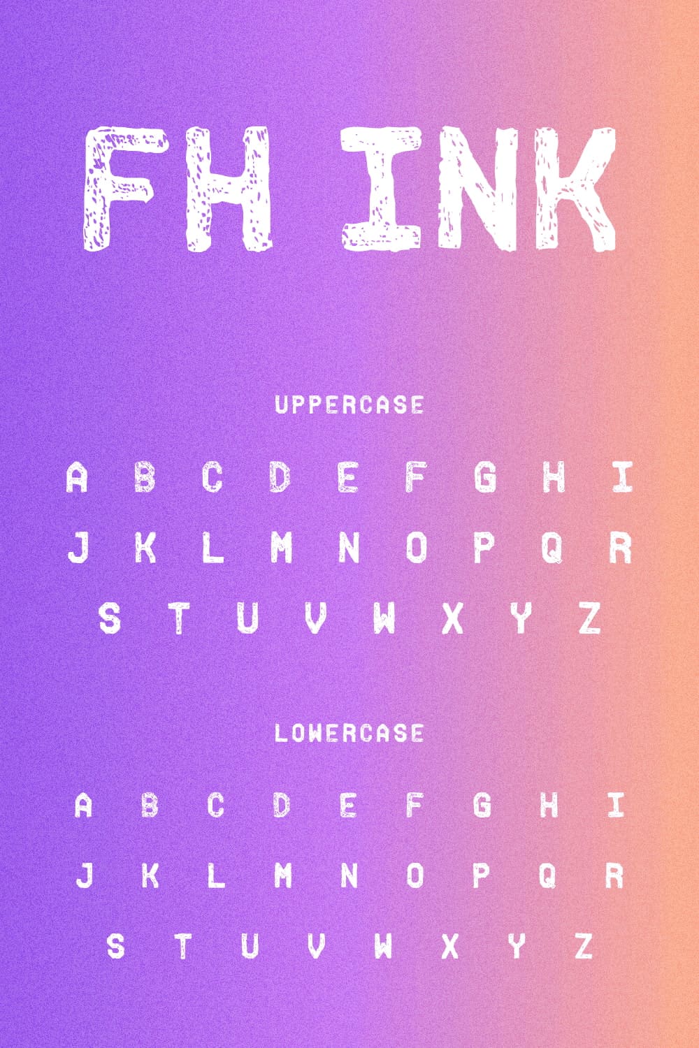 Fh Ink Free Font Pinterest MasterBundles Collage Image with lowercase and uppercase.