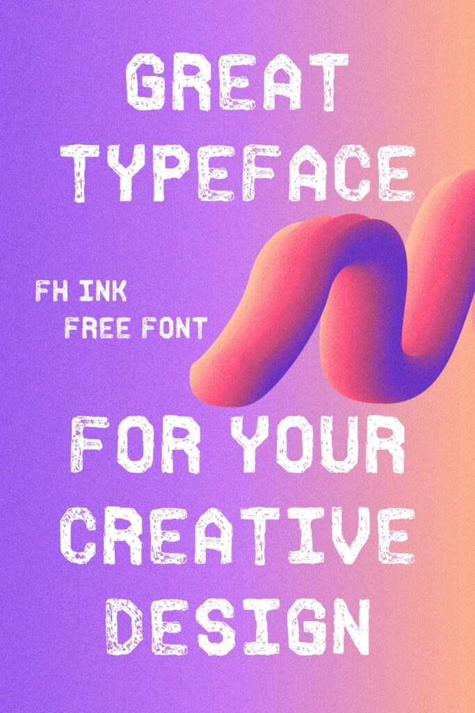 Fh Ink Free Font Pinterest Collage Image with example phrase.