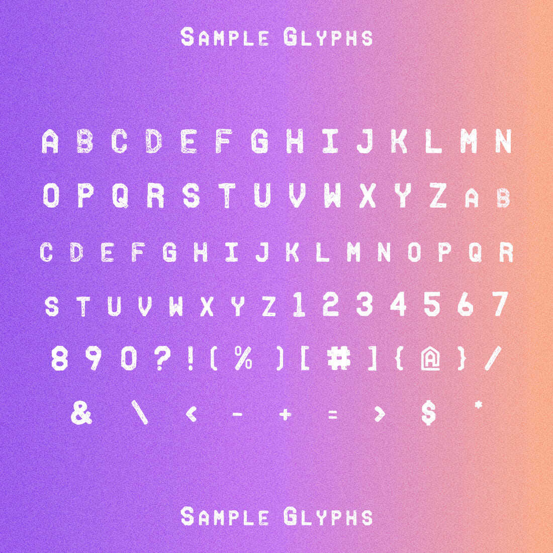 Fh Ink Free Font sample glyphs preview.