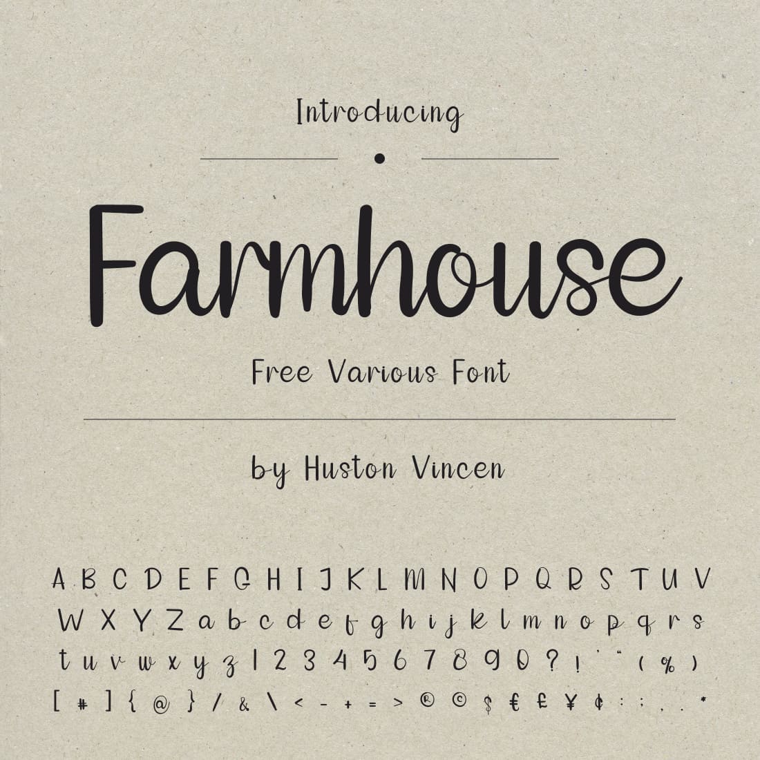 Free farmhouse font MasterBundles main cover.