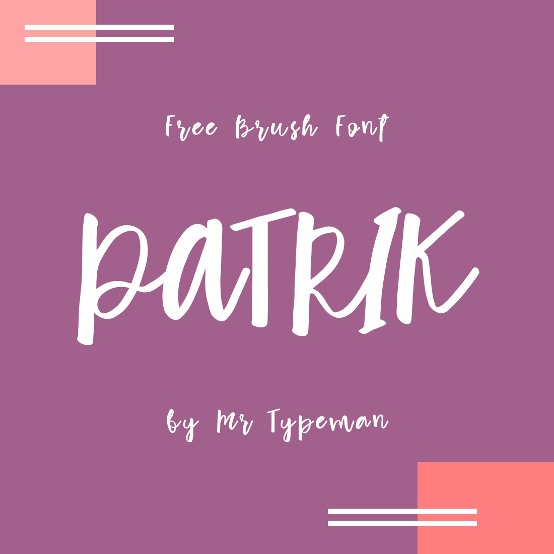 Free Green Patrik Font main cover by MasterBundles.
