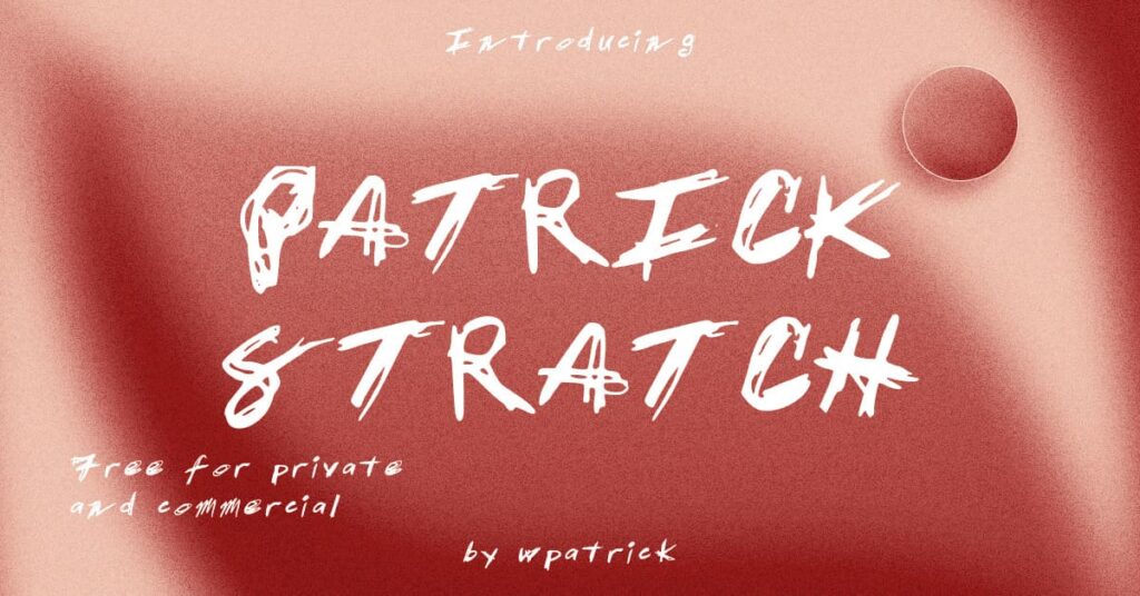 Free Patrick Scratch Font MasterBundles Facebook Collage Image.