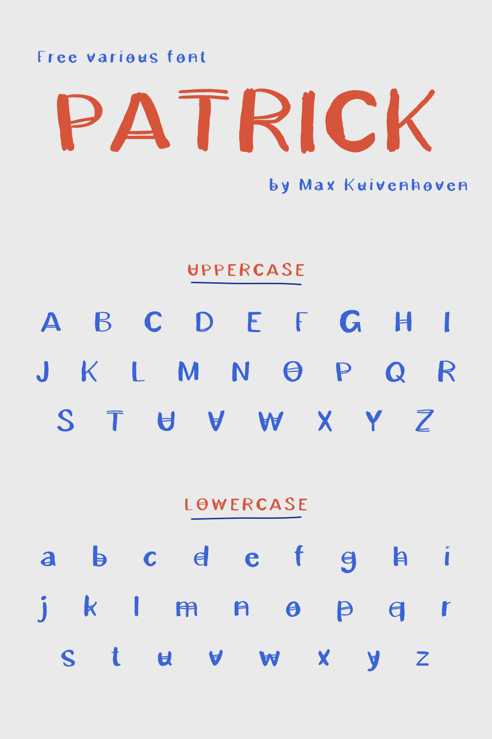 Free St Patrick Font MasterBundles Pinterest Collage Image with uppercase and lowercase.
