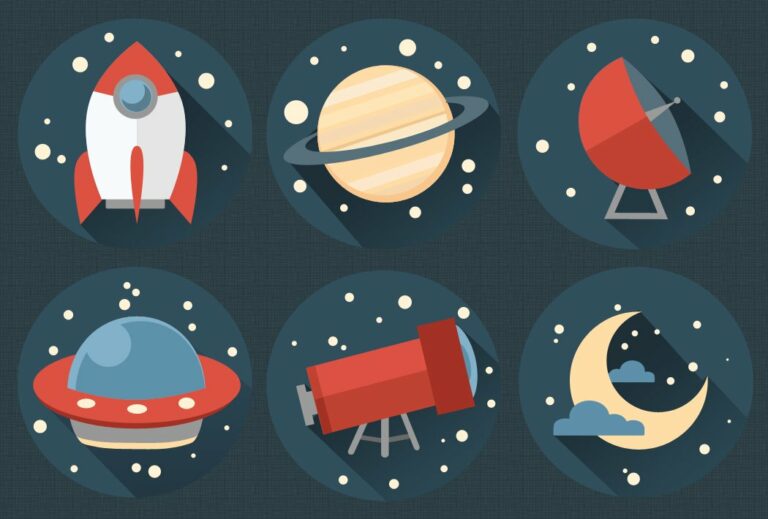 3D Rounded Space Icons – MasterBundles