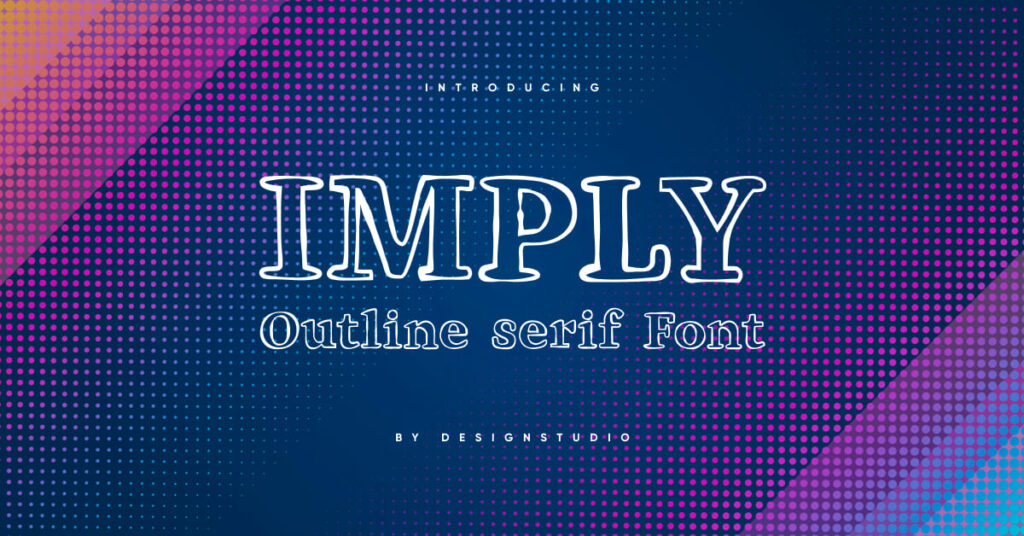 Imply outline serif font facebook collage image by MasterBundles.