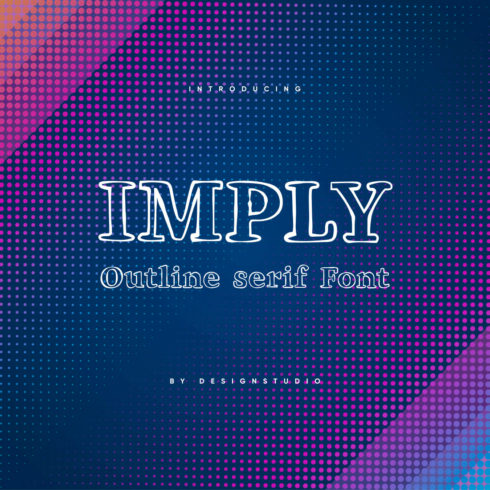 Imply outline serif font main cover by MasterBundles.
