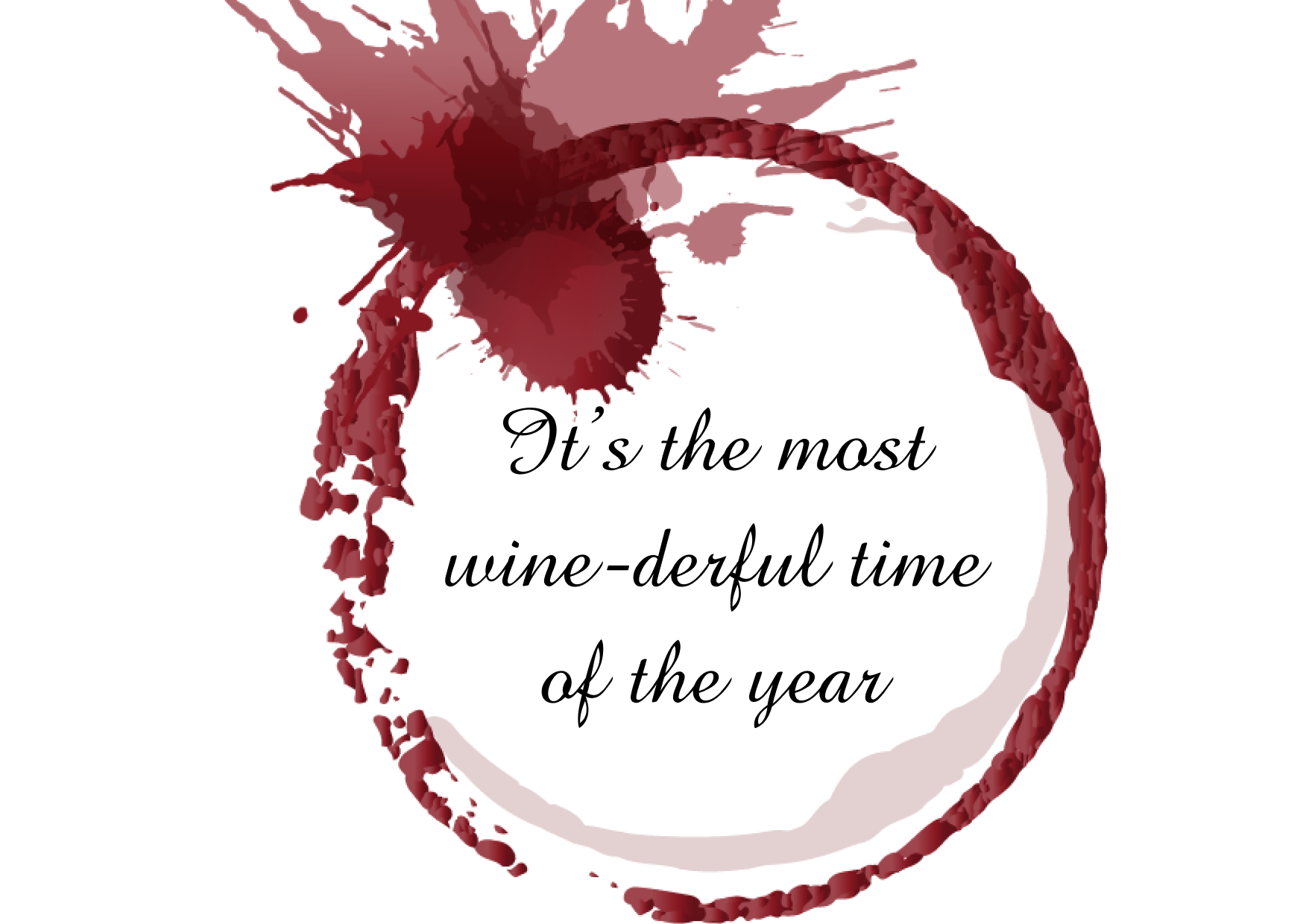 its the most wine derful time of the year postcard postcard