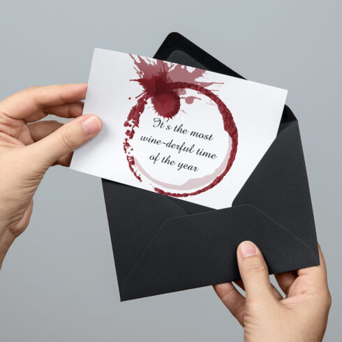 its the most wine derful time of the year postcard second mockup main