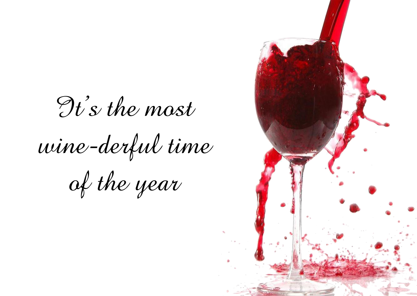 its the most wine derful time of the year postcard
