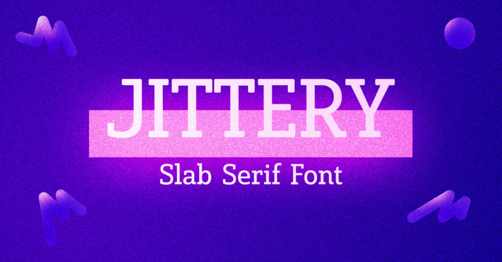 Jittery Slab Serif Font Facebook collage Image by MasterBundles.