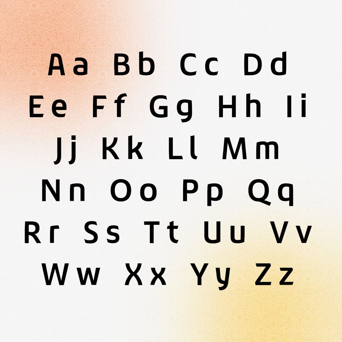 Judicious Slab Sans Serif Font alphabet preview by MasterBundles.