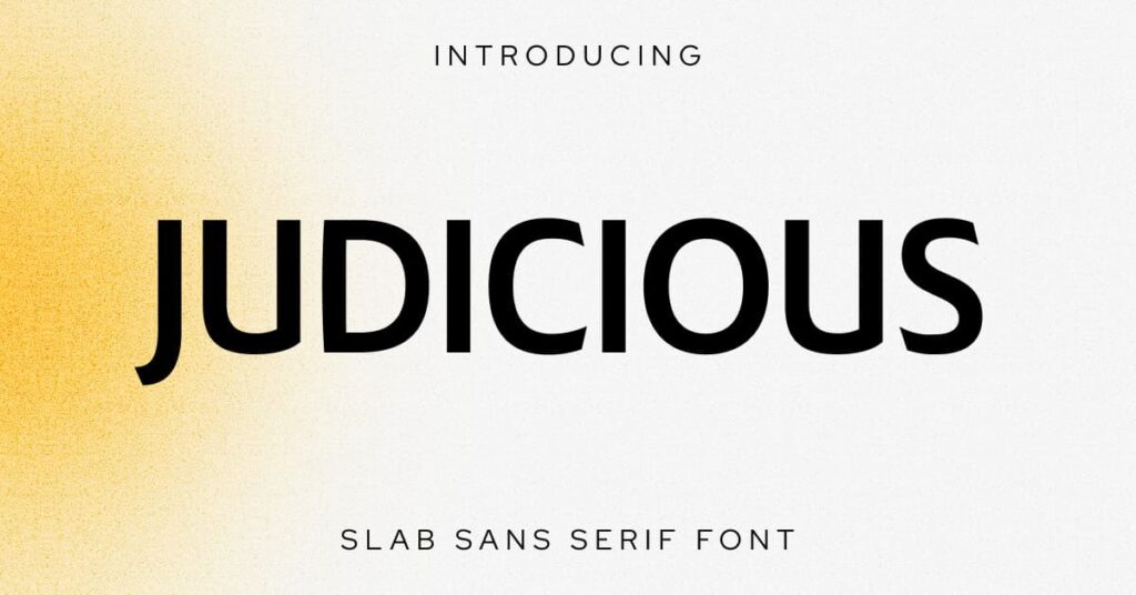 Judicious Slab Sans Serif Font facebook collage image by MasterBundles.