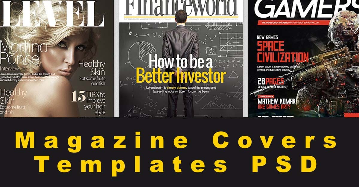 magazine covers templates psd facebook image.