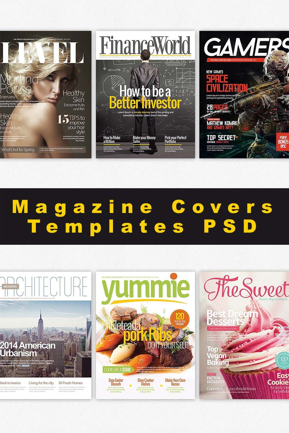 magazine covers templates psd pinterest images.