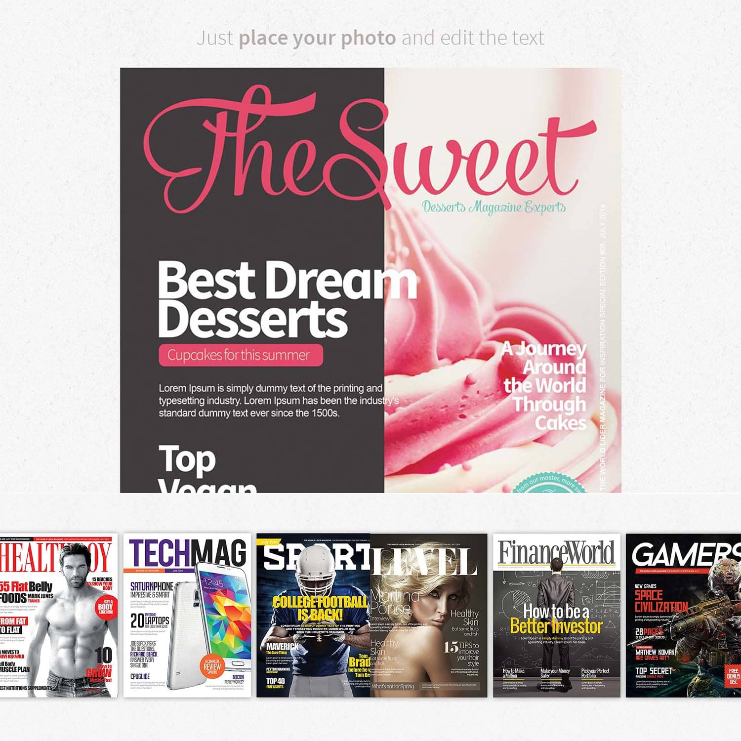 magazine covers templates psd preview image.