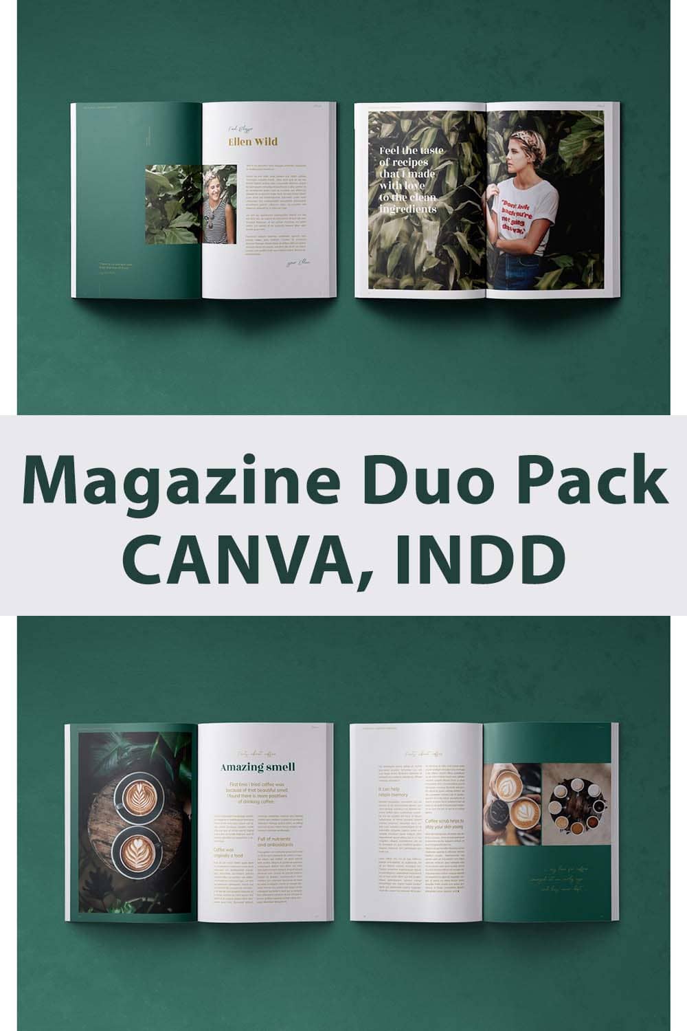 magazine duo pack canva indd pinterest image.