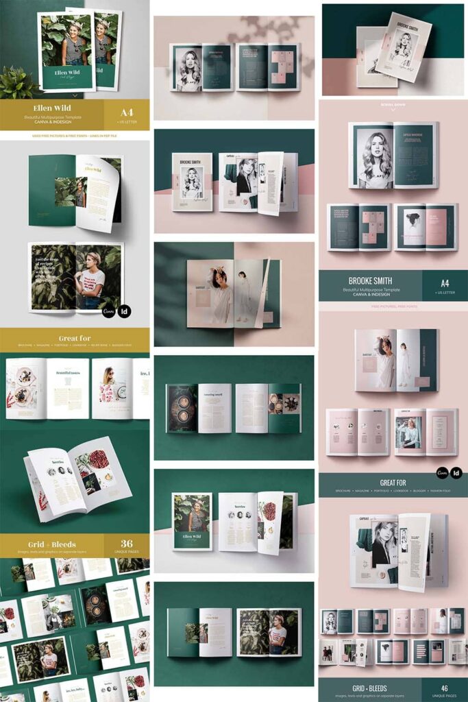 Magazine Duo Pack / CANVA, INDD – MasterBundles